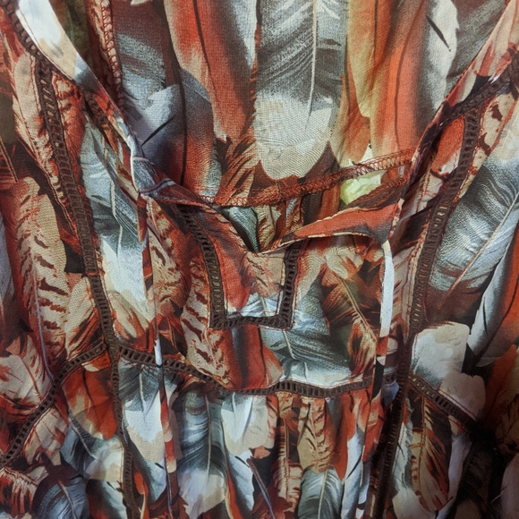 Cynthia Rowley Autumn Flowy Top Medium - Picture 2 of 4